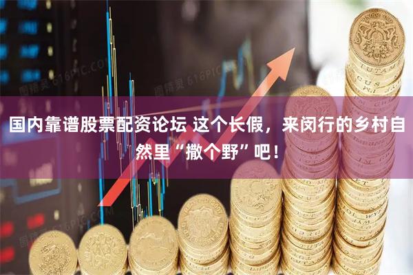 国内靠谱股票配资论坛 这个长假，来闵行的乡村自然里“撒个野”吧！